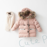 新款韩版精品女童装 高品质夹棉连帽棉衣棉袄保暖外套/帽可拆