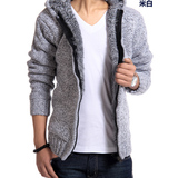 冬季男士外套冬装加厚青年加绒韩版夹克学生外穿修身潮流男装外衣