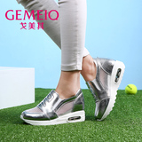 GEMEIQ/戈美其2016年春季新款圆头中跟平底低帮网状套脚网面鞋