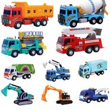 力利惯性工程车 大号搅拌车卡车挖掘机儿童玩具汽车模型套装