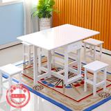 餐桌实木折叠餐桌松木一桌四凳小户型多功能伸缩餐桌椅组合包邮