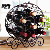 爵奇 欧式红酒架创意葡萄酒架子复古铁艺摆件时尚简约红酒瓶架