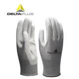 代尔塔PU涂层精细操作劳保手套涤纶针织耐磨耐脏浸胶工作手套