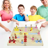儿童玩具木制立体亲子互动儿童棋类飞行棋儿童益智休闲桌面游戏棋