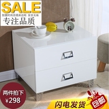 特价床头柜白色烤漆简约现代床边柜板式卧室储物柜欧式组合实木柜