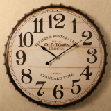 时钟欧美文艺客厅创意挂钟卧室静音现代时尚简约复古大壁钟正品表
