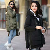 2015冬季棉衣女带帽黑色短款韩版女装中长款加厚保暖拉链女棉服