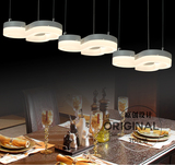 创意餐厅灯吊灯三头led简约饭厅鱼线吊灯现代个性时尚亚克力灯具
