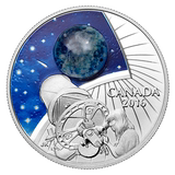 加拿大2016年硼矽玻璃镶嵌彩色夜光银币宇宙超新星限量