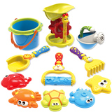 益之宝儿童沙滩玩具 沙滩桶 洒水壶 沙漏 动物模具11款配件可选