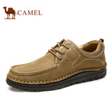 Camel/骆驼男鞋 春季新款日常休闲真皮耐磨系带男鞋