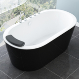 欧式浴缸黑红白贵妃保温独立式亚克力无缝一体浴缸1.51.61.71.8米