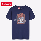 Baleno/班尼路男 卡通动漫变形金刚短袖体恤 圆领纯棉图案印花T恤