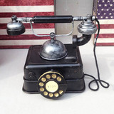 老式仿古电话机模型做旧摆件欧式复古工艺品酒吧橱窗装饰摄影道具