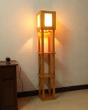 原创简约现代中式落地灯卧室客厅装饰灯具创意原木质落地灯包邮