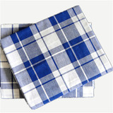 蓝白格子床单学生床单 可定做蓝白格子被套和蓝白格子枕套 纯棉