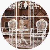 新款 欧式阳台桌椅三件套 实木客厅卧室洽谈休闲小圆桌椅茶几组合