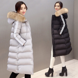 2015冬装新款长款棉衣女长过膝加厚修身韩版休闲冬季羽绒棉服外套
