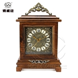 中式包邮x制台钟木质客厅 时钟坐钟摆件卧室装饰静音钟表 座钟其