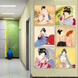 日式挂画装饰画日本料理餐厅装饰画仕女图客厅卧室装饰画日式餐厅