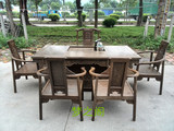 特价红木家具长方形茶桌 鸡翅木中式古典茶台实木休闲泡茶桌椅子