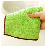 韩国厨房竹炭纤维双层洗碗巾双面加厚不沾油抹布洗碗百洁布清洁巾