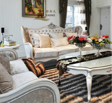 实木欧式沙发 欧式雕花布艺组合 大小户型酒店别墅沙发套装家具