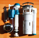 抽水马桶水箱配件连体座便器进水阀/双按钮/排水阀注闭水件