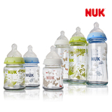 德国nuk玻璃奶瓶宽口径防胀气婴儿/新生儿120/240ML 原装正品进口