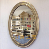 仿古浴室镜挂壁镜简约创意卫浴镜子欧式复古卫浴镜化妆镜半身镜