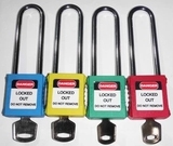 ABS工程塑料锁 6mm钢制长梁挂锁 工工业安全管理锁具 长锁绝缘锁