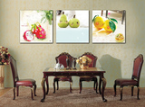 装饰画餐厅 现代简约挂画沙发背景墙画无框画卧室床头 餐厅水果