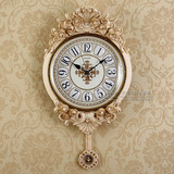 欧式挂钟 正品包邮客厅高档豪华立体字钟表现代创意玫瑰田园壁饰