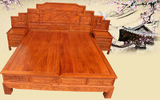 明清古典红木非洲黄花梨1.8米双人床纯实木雕刻卧室红木大床组合