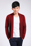 2015秋冬新款韩版男士羊绒开衫披肩毛衣外套纯色羊绒针织衫 包邮