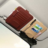 汽车用品车载卡包遮阳板收纳袋停车卡套遮阳板套创意卡片名片夹