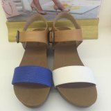代购包邮接吻猫女鞋2015年夏季新款坡跟休闲女鞋凉鞋K55315-05LD