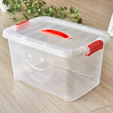 加厚透明塑料收纳箱手提有盖整理箱化妆品储物箱杂物食品收纳盒
