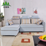 木维斯 小户型多功能折叠布艺实木组合储物沙发床 可拆洗030-5