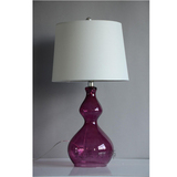 新古典玻璃台灯现代地中海蓝色紫红创意酒葫芦美式乡村卧室床头灯