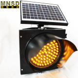MNSD太阳能黄闪灯 交通信号灯 30CM LED警示灯 道路频闪灯