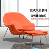 玻璃钢 子宫椅 个性休闲躺椅 宜家设计师家具布艺沙发带脚踏椅子