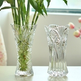 包邮欧式水晶透明玻璃花瓶插花瓶富贵竹百合创意客厅家居花器摆件