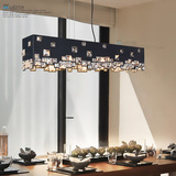 维玛 水晶吊灯简约现代创意LED长方形大气客厅餐厅餐吊灯卧室灯具