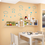 童创意墙贴背景墙装饰画贴可移除3d雷电天气立体墙贴客厅卧室儿