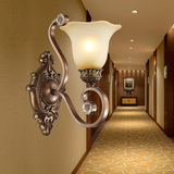 美式壁灯欧式灯卧室客厅过道单头墙壁灯床头铁艺复古灯具8156-1W
