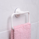 KM厨房免打孔毛巾架强力吸盘挂毛巾架浴室置物架卫生间单杆毛巾环