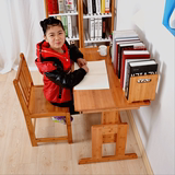 儿童学习桌椅套装实木写字桌可升降小学生书桌作业课桌