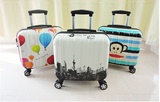 特价撞色韩版时尚复古子箱14寸12寸手提箱小旅行李箱子化妆箱包女