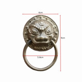中式仿古铜配件门环铜拉手兽头大狮子头老虎头纯铜大门拉环手铺首